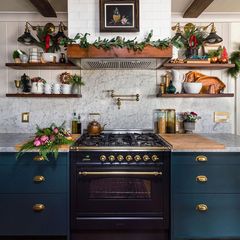 Photo shared by Jessica + Tyler Marés on December 21, 2021 tagging @rejuvenation, and @semihandmade. May be an image of kitchen.